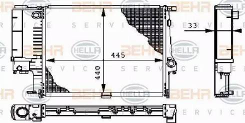 BEHR HELLA Service 8MK 376 711-084 - Radiators, Motora dzesēšanas sistēma ps1.lv