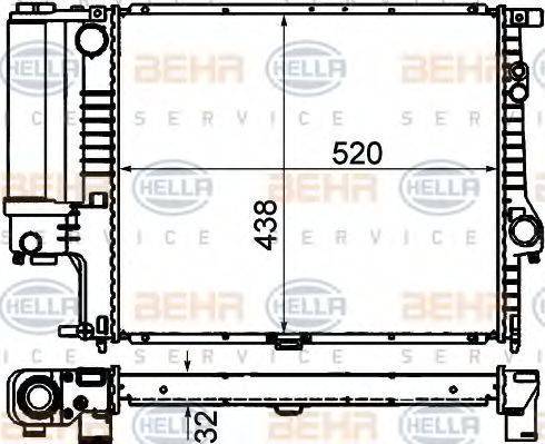 BEHR HELLA Service 8MK 376 711-134 - Radiators, Motora dzesēšanas sistēma ps1.lv