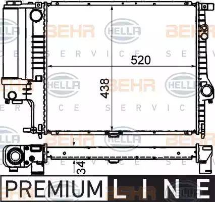 BEHR HELLA Service 8MK 376 711-131 - Radiators, Motora dzesēšanas sistēma ps1.lv