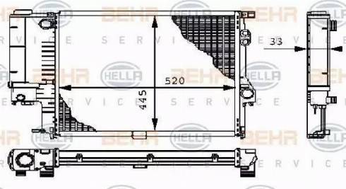 BEHR HELLA Service 8MK 376 711-124 - Radiators, Motora dzesēšanas sistēma ps1.lv