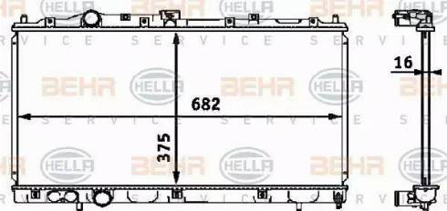 BEHR HELLA Service 8MK 376 718-411 - Radiators, Motora dzesēšanas sistēma ps1.lv