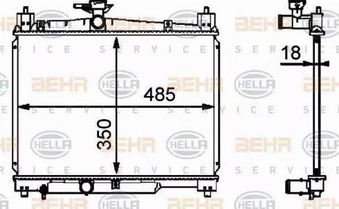 BEHR HELLA Service 8MK 376 718-421 - Radiators, Motora dzesēšanas sistēma ps1.lv