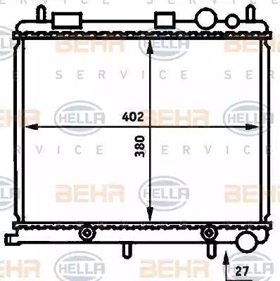 BEHR HELLA Service 8MK 376 718-611 - Radiators, Motora dzesēšanas sistēma ps1.lv