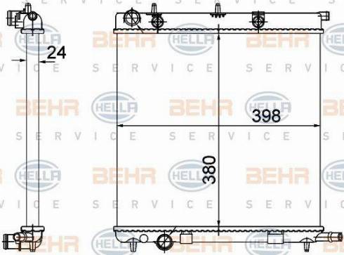 BEHR HELLA Service 8MK 376 718-625 - Radiators, Motora dzesēšanas sistēma ps1.lv