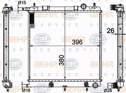 BEHR HELLA Service 8MK 376 718-621 - Radiators, Motora dzesēšanas sistēma ps1.lv