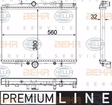 BEHR HELLA Service 8MK 376 718-041 - Radiators, Motora dzesēšanas sistēma ps1.lv