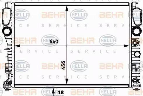 BEHR HELLA Service 8MK 376 718-014 - Radiators, Motora dzesēšanas sistēma ps1.lv