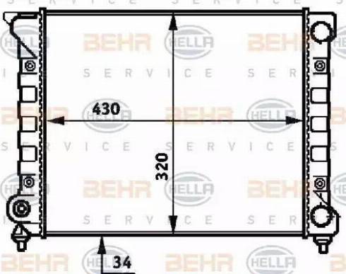 BEHR HELLA Service 8MK 376 718-074 - Radiators, Motora dzesēšanas sistēma ps1.lv