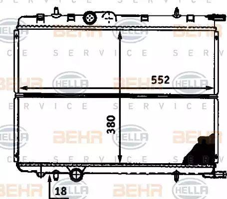 BEHR HELLA Service 8MK 376 718-141 - Radiators, Motora dzesēšanas sistēma ps1.lv