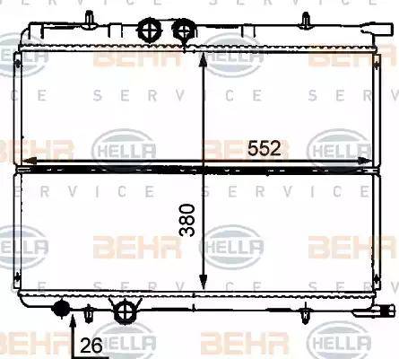 BEHR HELLA Service 8MK 376 718-181 - Radiators, Motora dzesēšanas sistēma ps1.lv