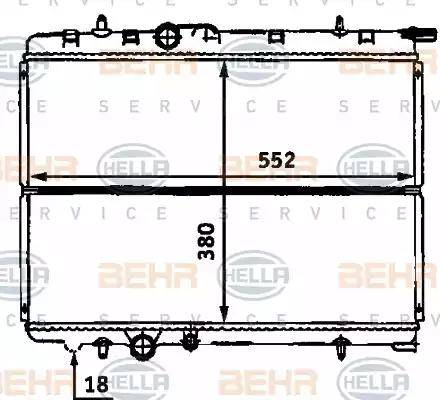 BEHR HELLA Service 8MK 376 718-131 - Radiators, Motora dzesēšanas sistēma ps1.lv