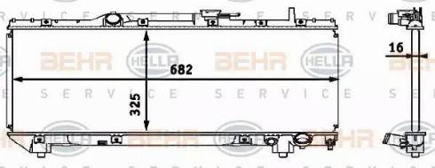 BEHR HELLA Service 8MK 376 718-371 - Radiators, Motora dzesēšanas sistēma ps1.lv