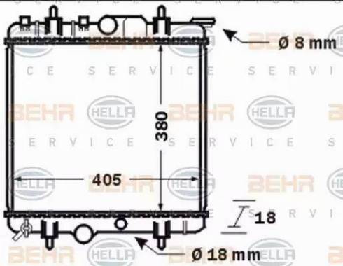 BEHR HELLA Service 8MK 376 718-241 - Radiators, Motora dzesēšanas sistēma ps1.lv