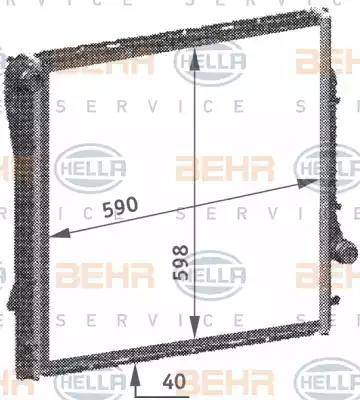 BEHR HELLA Service 8MK 376 718-754 - Radiators, Motora dzesēšanas sistēma ps1.lv