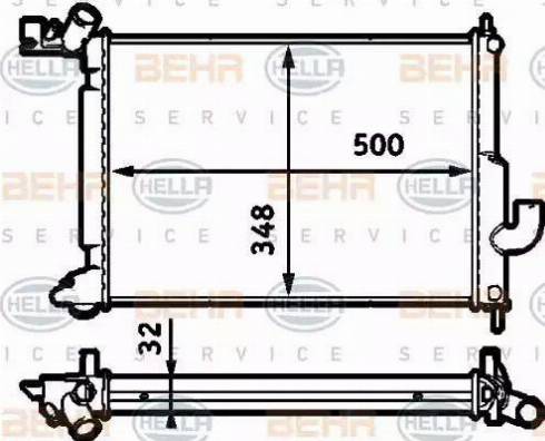 BEHR HELLA Service 8MK 376 718-721 - Radiators, Motora dzesēšanas sistēma ps1.lv