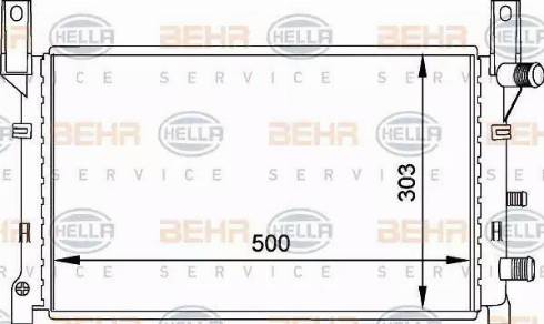 BEHR HELLA Service 8MK 376 713-411 - Radiators, Motora dzesēšanas sistēma ps1.lv