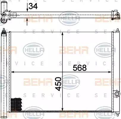 BEHR HELLA Service 8MK 376 713-431 - Radiators, Motora dzesēšanas sistēma ps1.lv