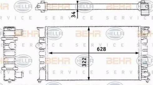 BEHR HELLA Service 8MK 376 713-424 - Radiators, Motora dzesēšanas sistēma ps1.lv