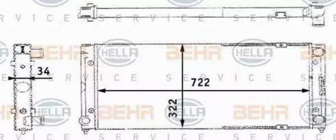 BEHR HELLA Service 8MK 376 713-471 - Radiators, Motora dzesēšanas sistēma ps1.lv