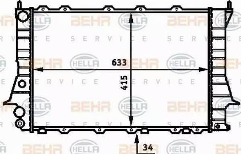 BEHR HELLA Service 8MK 376 713-604 - Radiators, Motora dzesēšanas sistēma ps1.lv