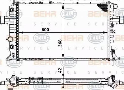 BEHR HELLA Service 8MK 376 713-014 - Radiators, Motora dzesēšanas sistēma ps1.lv