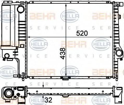 BEHR HELLA Service 8MK 376 713-084 - Radiators, Motora dzesēšanas sistēma ps1.lv