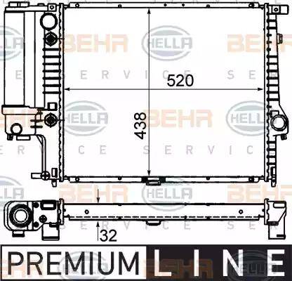 BEHR HELLA Service 8MK 376 713-101 - Radiators, Motora dzesēšanas sistēma ps1.lv