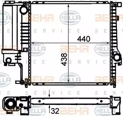 BEHR HELLA Service 8MK 376 713-124 - Radiators, Motora dzesēšanas sistēma ps1.lv