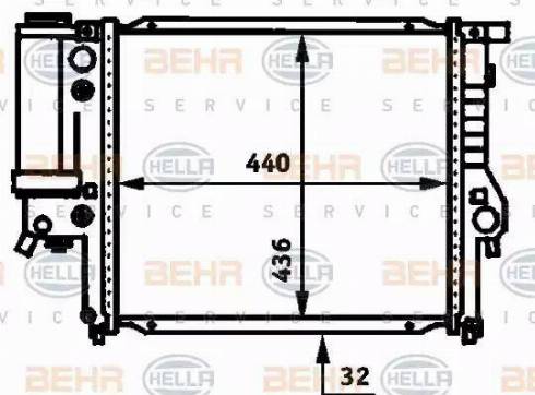 BEHR HELLA Service 8MK 376 713-174 - Radiators, Motora dzesēšanas sistēma ps1.lv