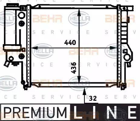 BEHR HELLA Service 8MK 376 713-171 - Radiators, Motora dzesēšanas sistēma ps1.lv