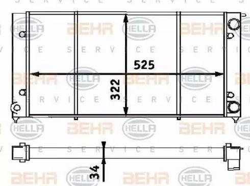 BEHR HELLA Service 8MK 376 713-304 - Radiators, Motora dzesēšanas sistēma ps1.lv