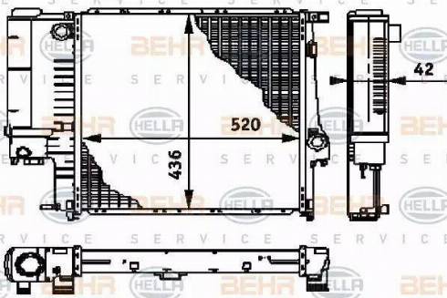 BEHR HELLA Service 8MK 376 713-241 - Radiators, Motora dzesēšanas sistēma ps1.lv