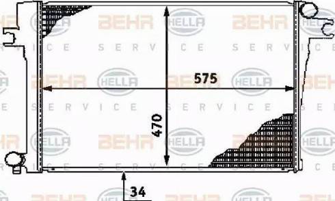 BEHR HELLA Service 8MK 376 713-231 - Radiators, Motora dzesēšanas sistēma ps1.lv