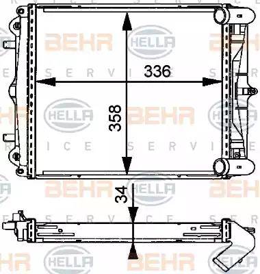 BEHR HELLA Service 8MK 376 713-794 - Radiators, Motora dzesēšanas sistēma ps1.lv