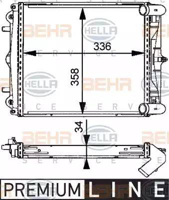 BEHR HELLA Service 8MK 376 713-791 - Radiators, Motora dzesēšanas sistēma ps1.lv