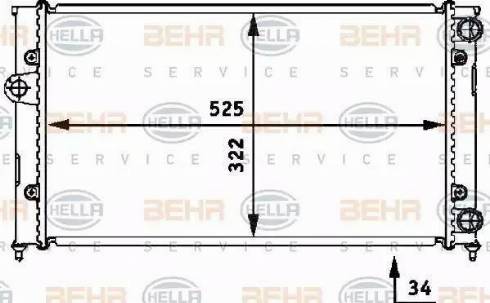 BEHR HELLA Service 8MK 376 713-764 - Radiators, Motora dzesēšanas sistēma ps1.lv