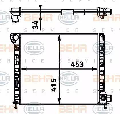 BEHR HELLA Service 8MK 376 713-701 - Radiators, Motora dzesēšanas sistēma ps1.lv