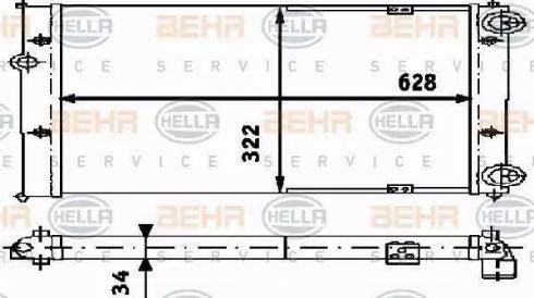 BEHR HELLA Service 8MK 376 713-731 - Radiators, Motora dzesēšanas sistēma ps1.lv