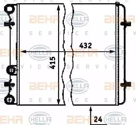 BEHR HELLA Service 8MK 376 713-771 - Radiators, Motora dzesēšanas sistēma ps1.lv