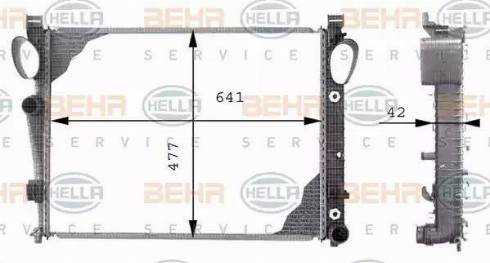 BEHR HELLA Service 8MK 376 712-574 - Radiators, Motora dzesēšanas sistēma ps1.lv