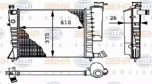 BEHR HELLA Service 8MK 376 712-611 - Radiators, Motora dzesēšanas sistēma ps1.lv