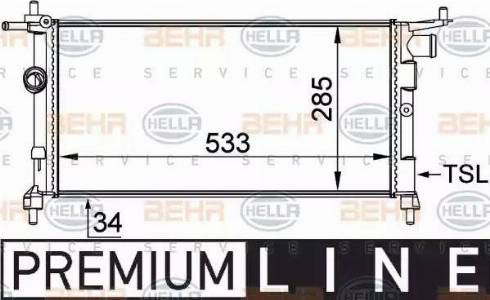 BEHR HELLA Service 8MK 376 712-001 - Radiators, Motora dzesēšanas sistēma ps1.lv