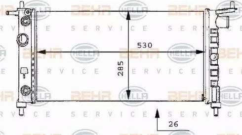 BEHR HELLA Service 8MK 376 712-014 - Radiators, Motora dzesēšanas sistēma ps1.lv