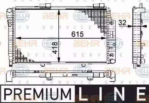 BEHR HELLA Service 8MK 376 712-021 - Radiators, Motora dzesēšanas sistēma ps1.lv