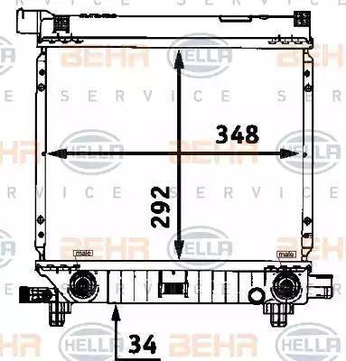 BEHR HELLA Service 8MK 376 712-161 - Radiators, Motora dzesēšanas sistēma ps1.lv