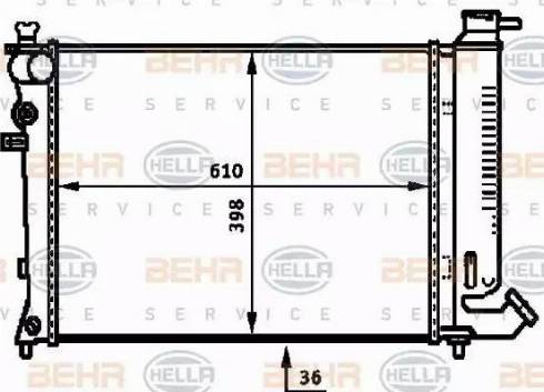 BEHR HELLA Service 8MK 376 717-491 - Radiators, Motora dzesēšanas sistēma ps1.lv