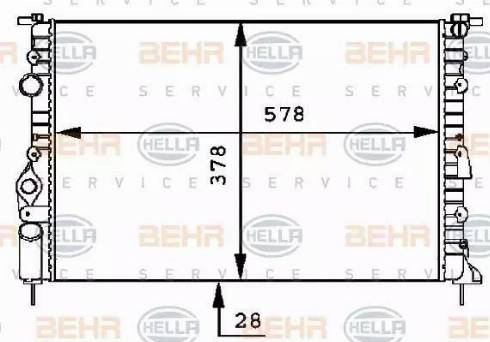 BEHR HELLA Service 8MK 376 717-451 - Radiators, Motora dzesēšanas sistēma ps1.lv