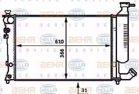 BEHR HELLA Service 8MK 376 717-501 - Radiators, Motora dzesēšanas sistēma ps1.lv