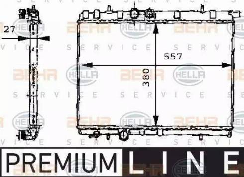 BEHR HELLA Service 8MK 376 717-531 - Radiators, Motora dzesēšanas sistēma ps1.lv