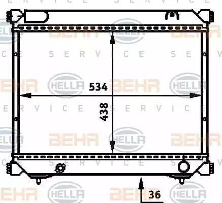 BEHR HELLA Service 8MK 376 717-691 - Radiators, Motora dzesēšanas sistēma ps1.lv